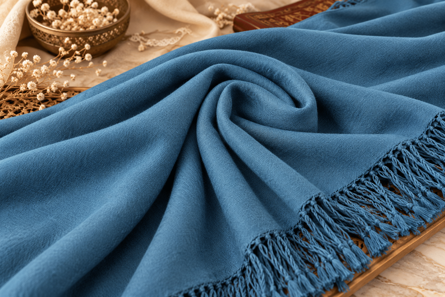 Plain Pashmina Cashmere Fabric
