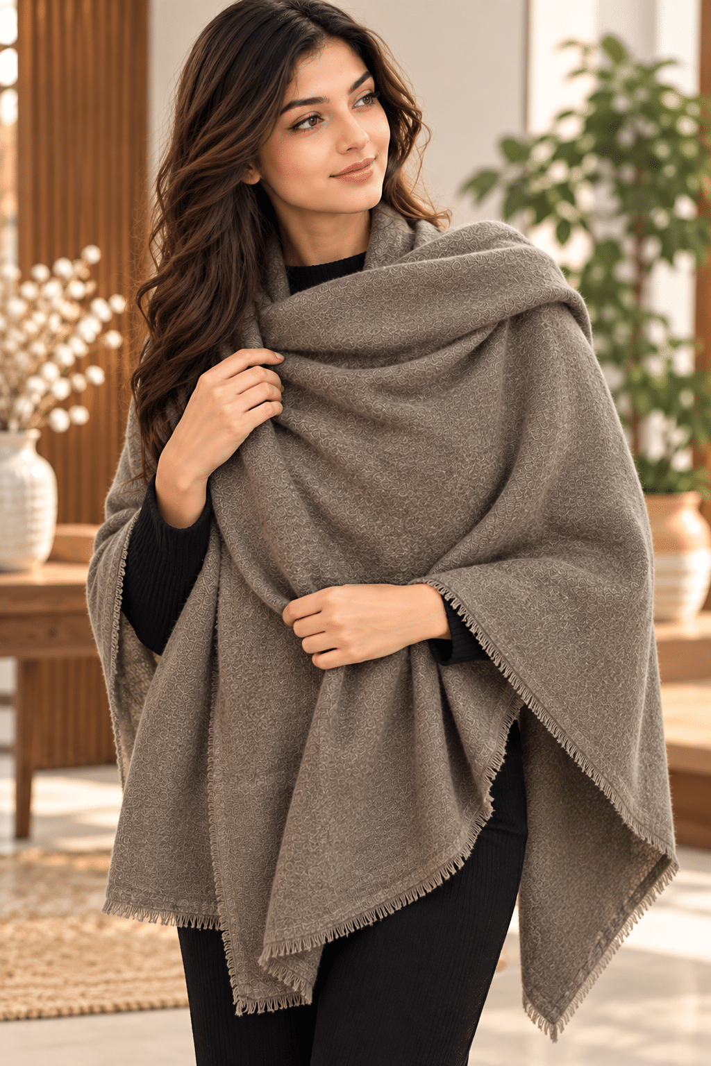 Yak Wool Shawls Stoles and Scarves