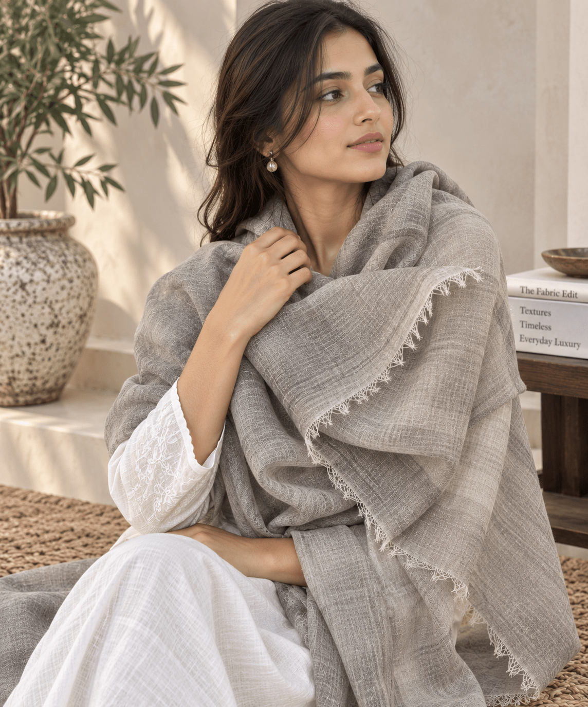 100% Pure Pashmina Lightweight Ring Shawls and Stoles