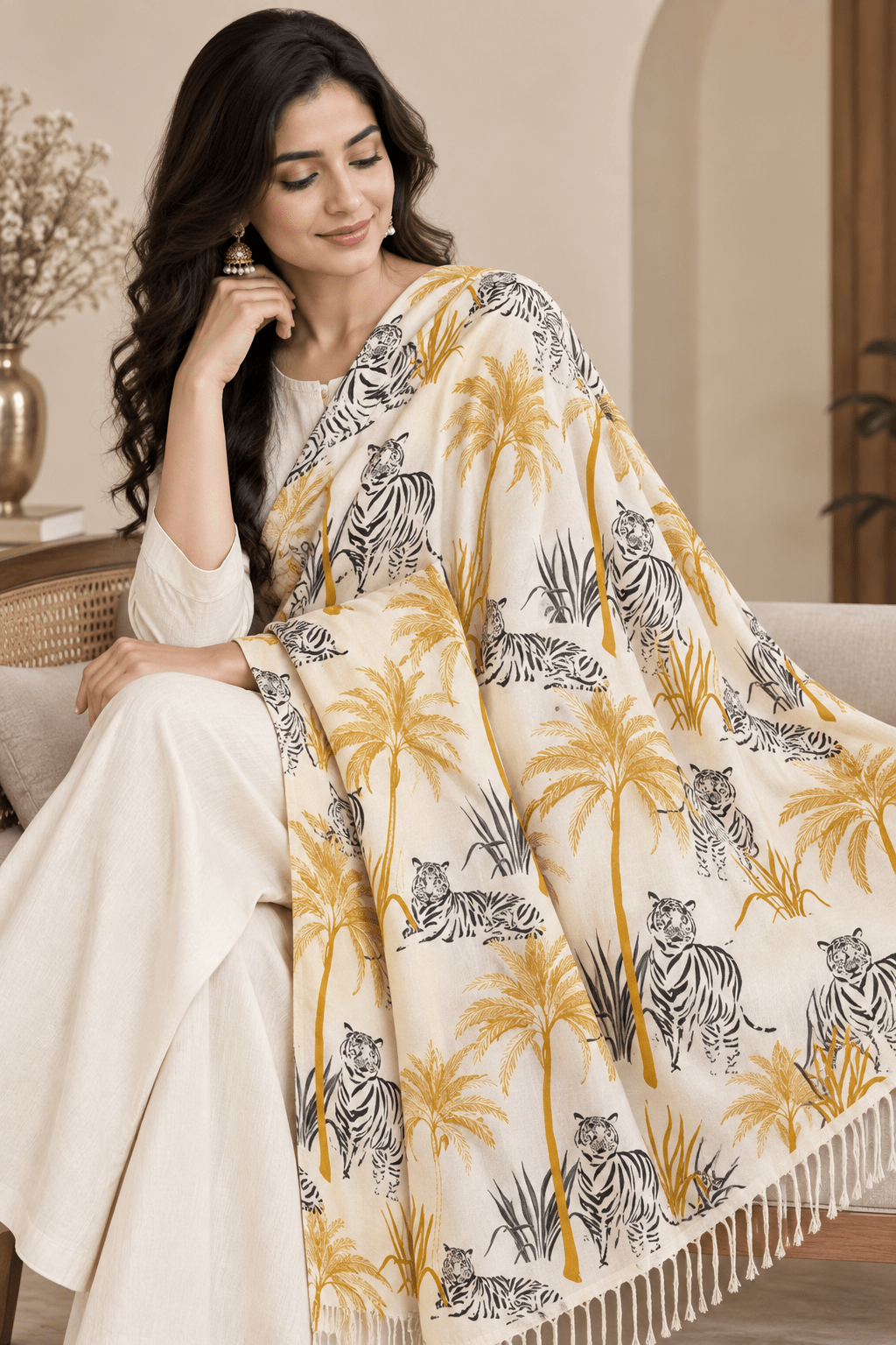 Printed Pashmina Cashmere Shawl