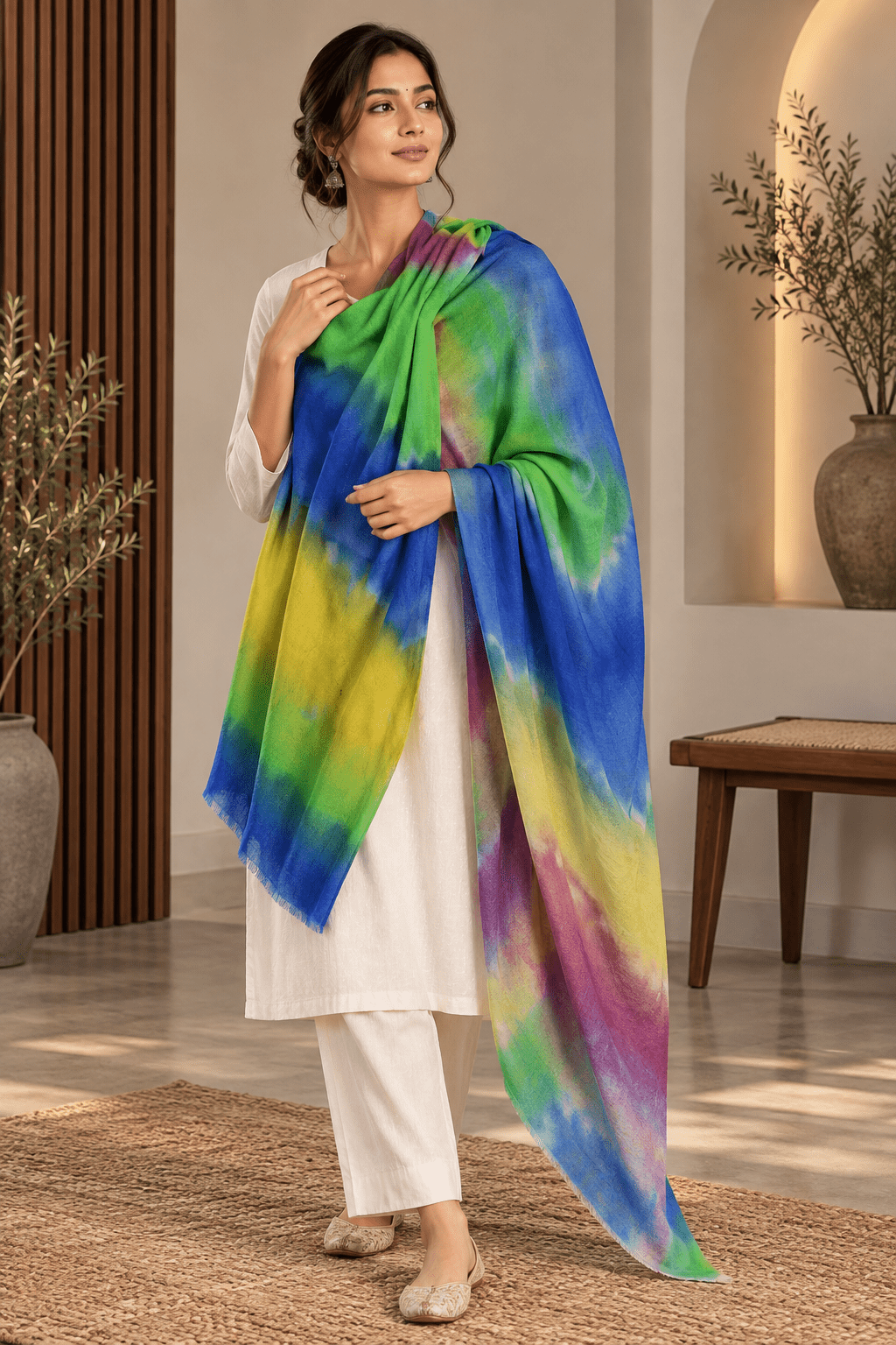 Tie-Dye Pashmina Cashmere Shawls and Stoles